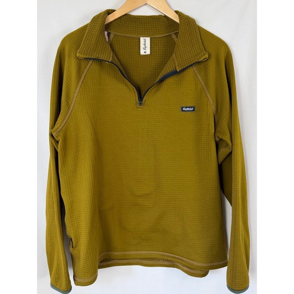 Fayettechill Polartec Waffle Fleece Quarter Zip Men Medium Ochre Gorpcore